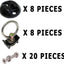 Kit anclaje redondo L 8 pzas camiones motos ATV