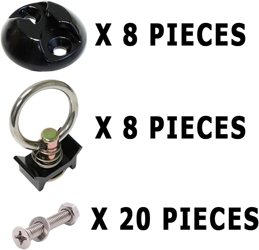 Kit anclaje redondo L 8 pzas camiones motos ATV