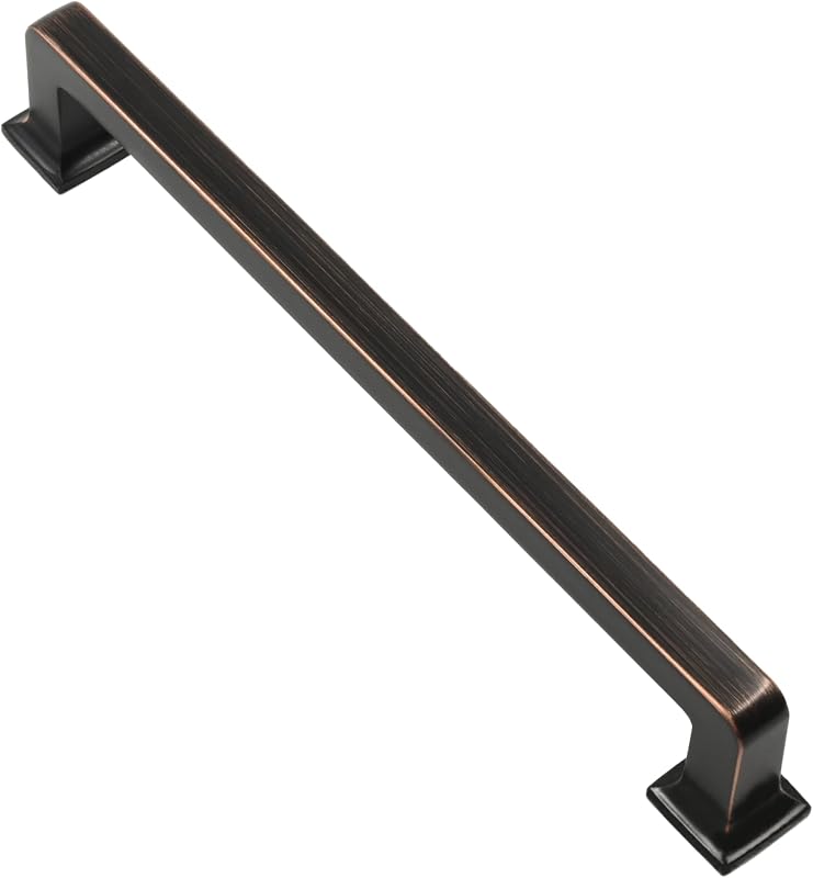 10 Tiradores Bronce Aceitado 6-1/4" Cuadrados para Armarios
