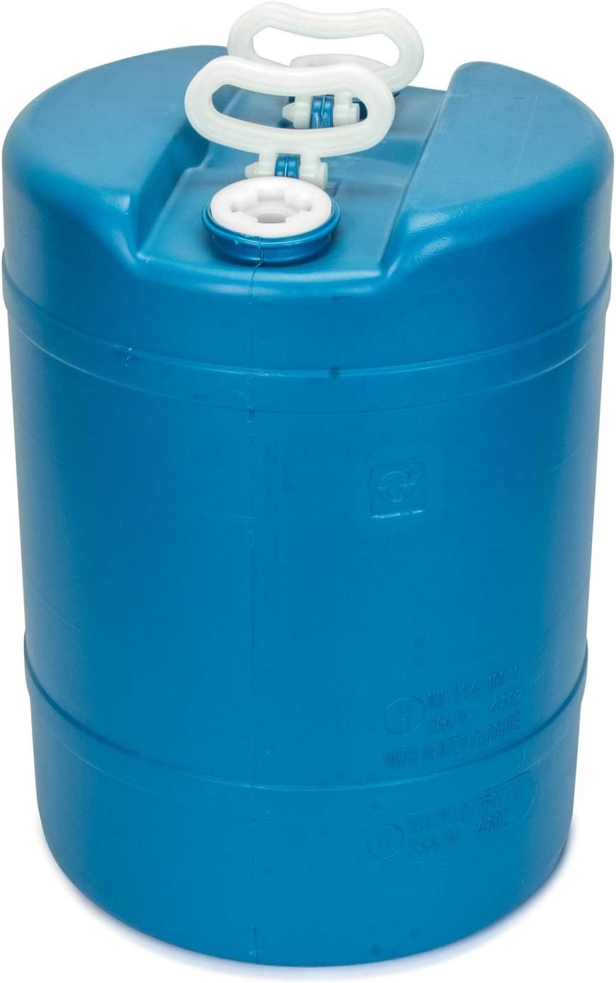 Contenedor agua emergencia 15gal plástico sin BPA bloqueo