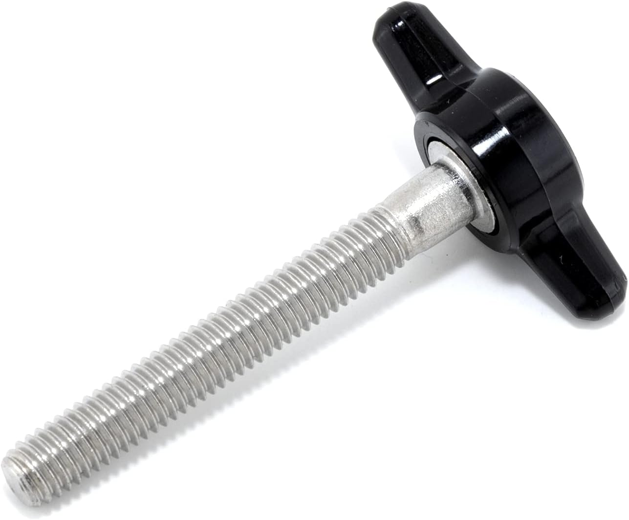 Tornillo acero inox 10-32 x 1.500" perilla plástico negro set 4