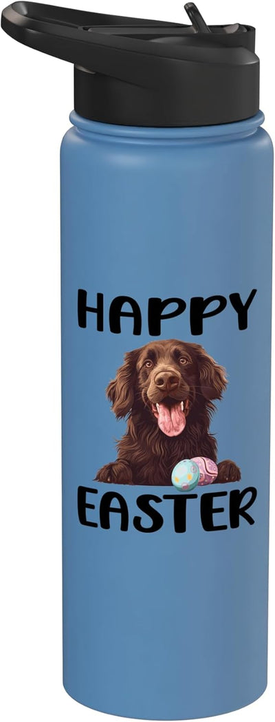 Bote de agua acero inoxidable para perro German Longhaired Pointer feliz Pascua