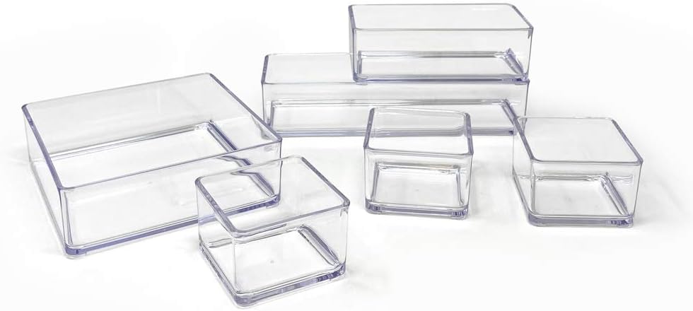 Set 6 bandejas acrílico transparente apilable