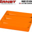 Bandeja apilable herramientas 3 compartimentos naranja
