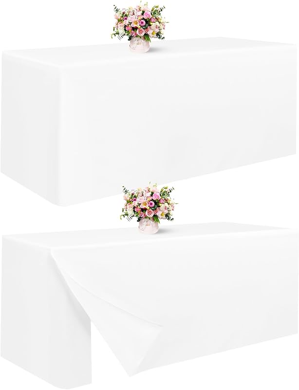 Fundas mesa ajustables blancas 6ft pack 2 plegables fiestas