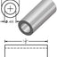 Espaciador aluminio 5/8x0.4 pulg redondo liso sin roscar