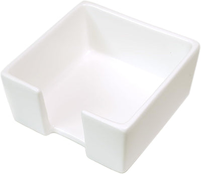 Soporte notas adhesivas cerámica escritorio blanco