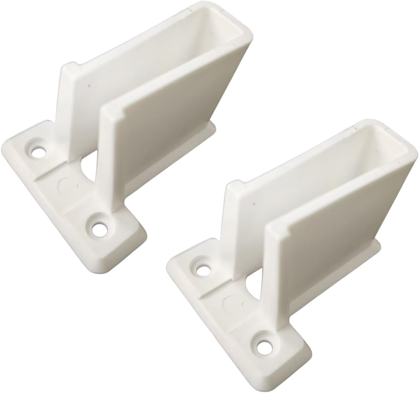 4 Soportes estante plástico blanco con sujetadores