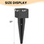 2 Pzas Anclaje Poste Valla Metal 17" Recubrimiento Negro