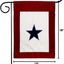 Bandera jardín estrella azul apliques militares