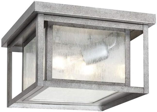 Lámpara colgante techo dos luces acabado peltre