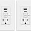Enchufe GFCI con puertos USB 24W resistente