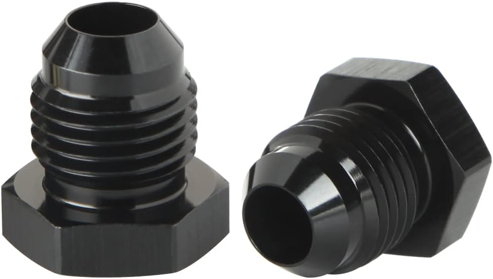 Adaptador enchufe hexagonal macho 4AN negro 2 Pzas