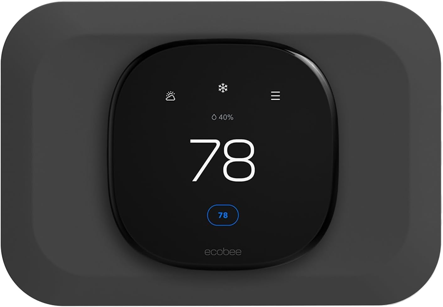 Cubierta placa pared para termostato Ecobee 2022 negro