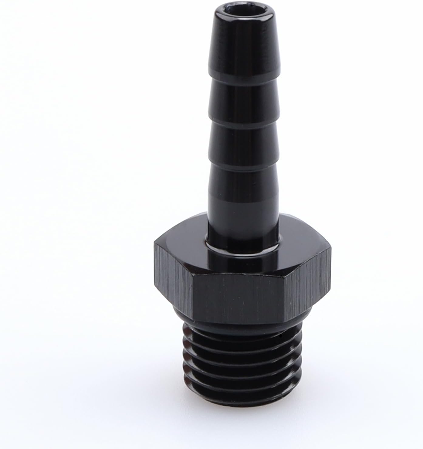 Adaptador manguera aluminio negro 4AN ORB a 1/4 barbado