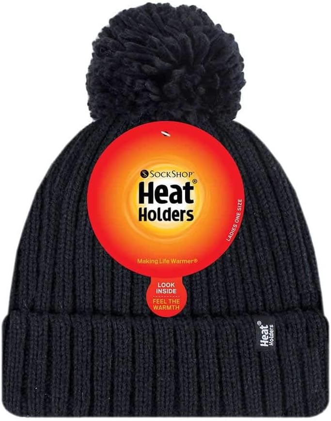 Gorro térmico mujer forro polar grueso pompón