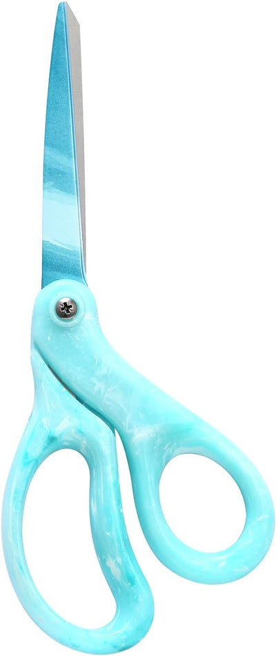 Tijeras acero inox 8pulg verde degradado agarre cómodo