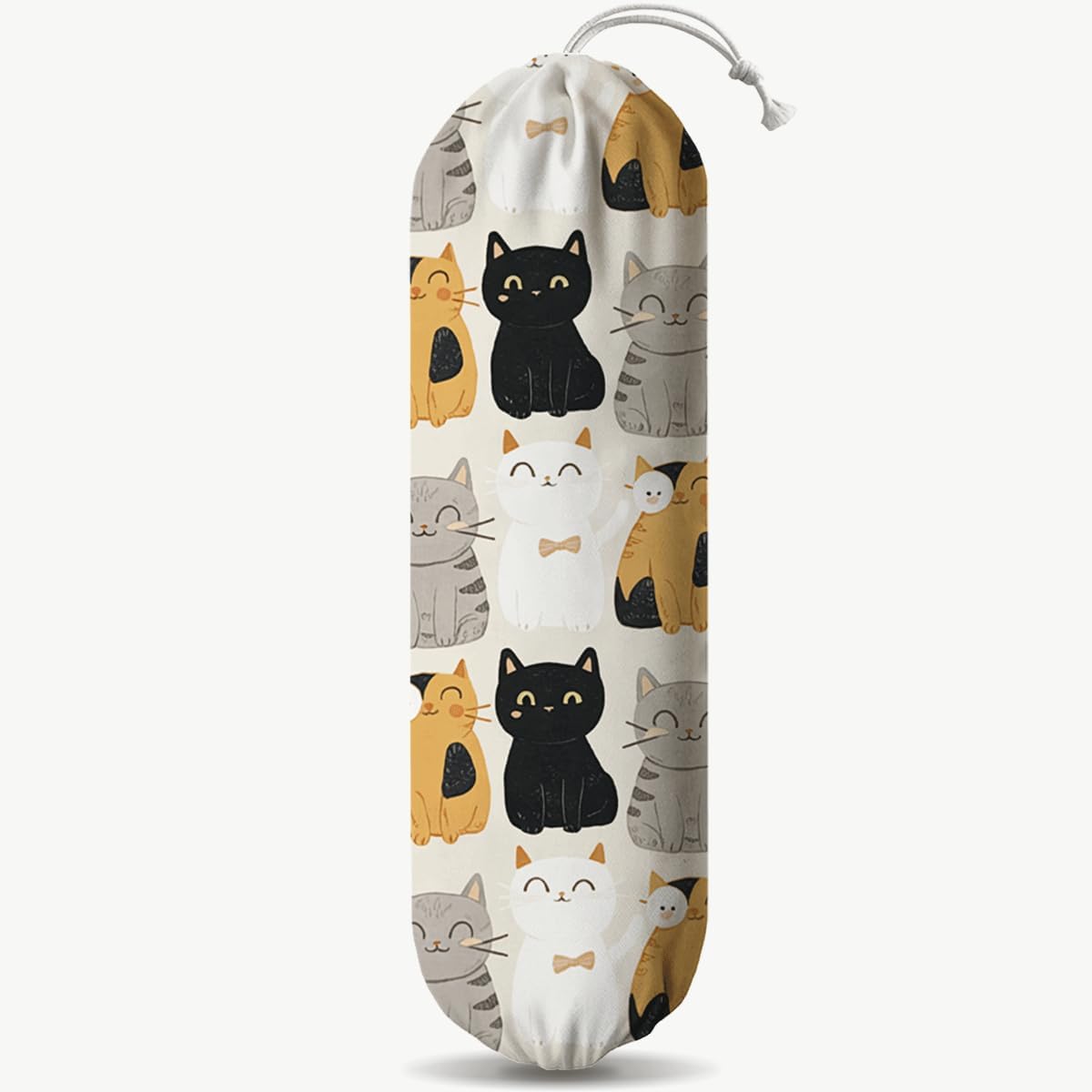 Dispensador bolsas plástico gatos reutilizables tela cocina