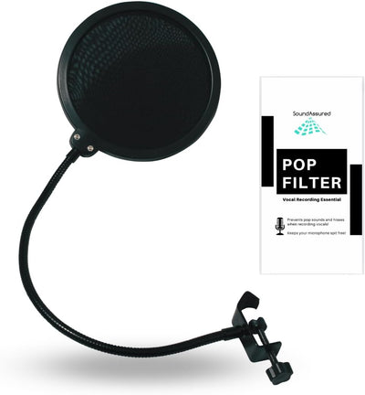 Filtro Pop para micrófono estudio grabación vocal