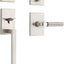Conjunto cerradura y pestillo puerta principal níquel