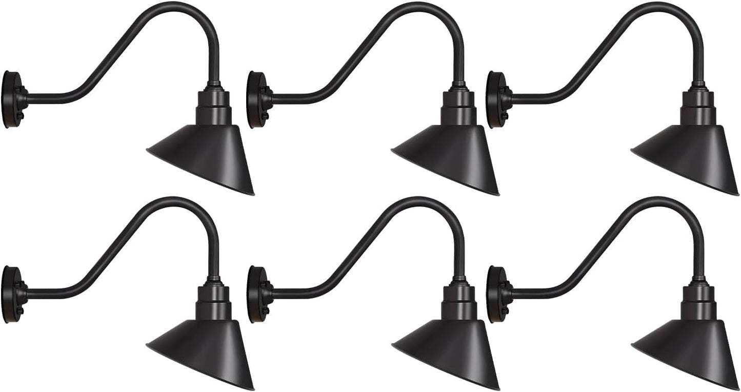 6 Luces Cuello Cisne 10pulg Exteriores Estilo Granero