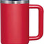 Vaso acero inox 40oz con asa tapa popote taza viaje rojo