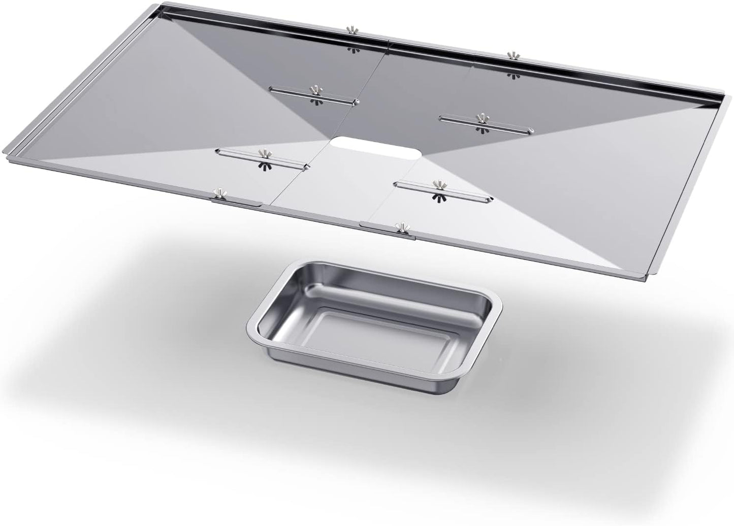 Bandejas grasa parrilla acero inox ajustables 27-30pulg