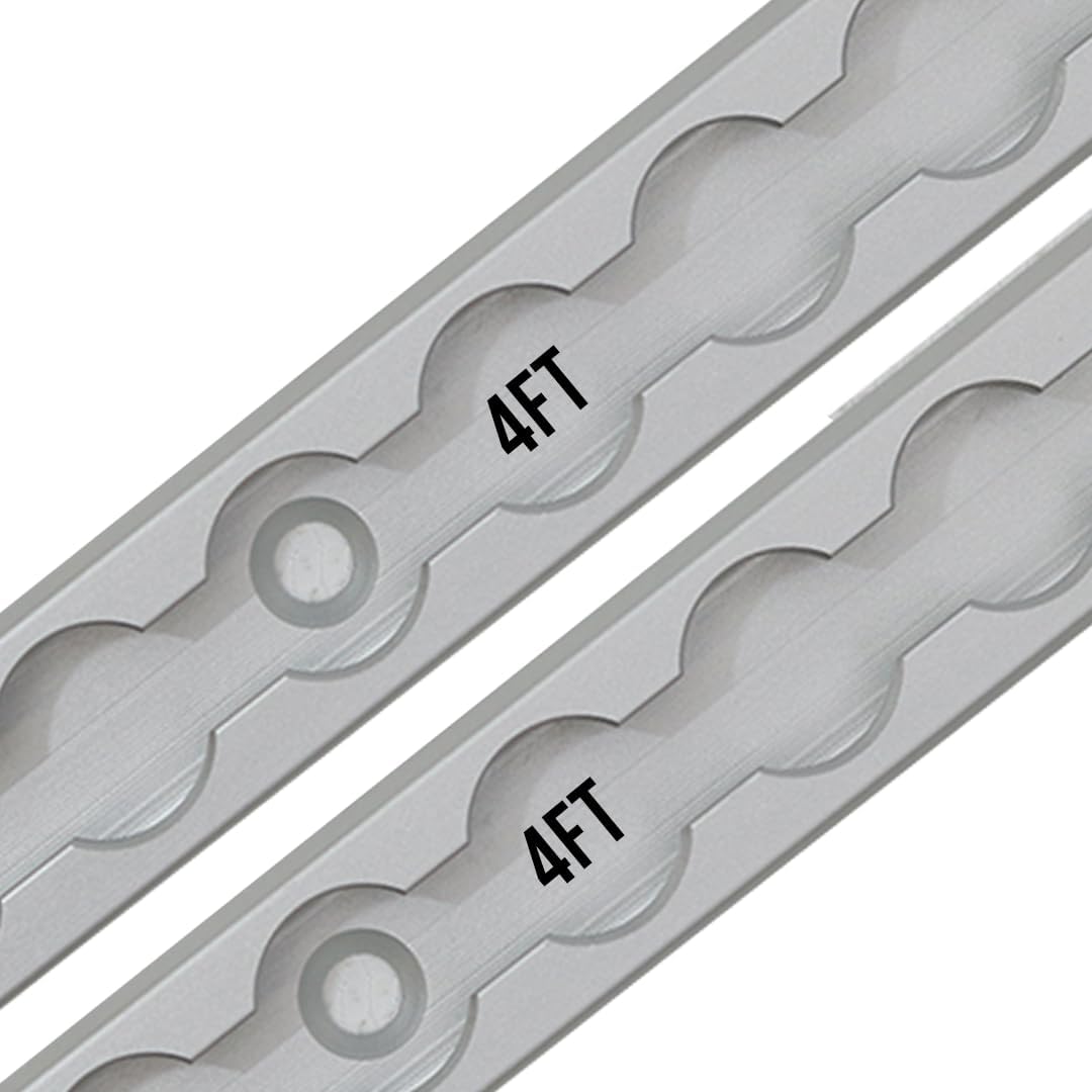 Sistema amarre riel L aluminio 4ft 2 Pzas