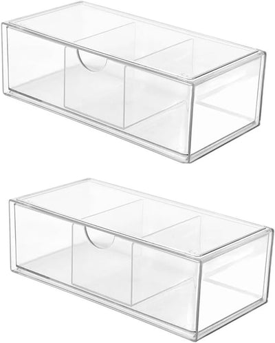 Organiz. cabello niña cajón acrílico transparente