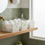 Cesta almacenamiento plástico blanco 10x7.5x4" set 6