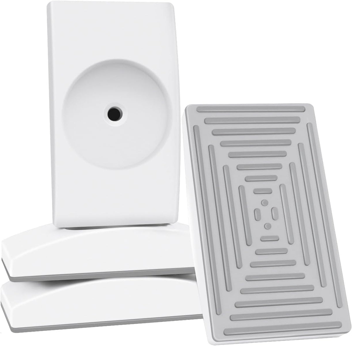 Protector pared puerta bebé 4 Uds blanco rectangular