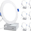 6 Luces LED empotrables 4" caja conexiones 5000K 10W