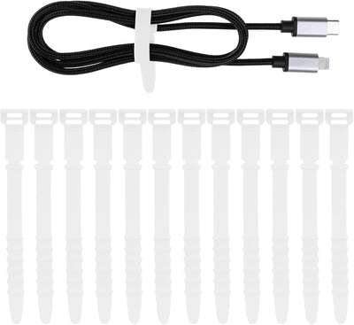 Pack 12 Bridas Silicona 4.5 Cargador Teléfono