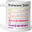 Taza café 11oz ondas cerebrales neurociencia