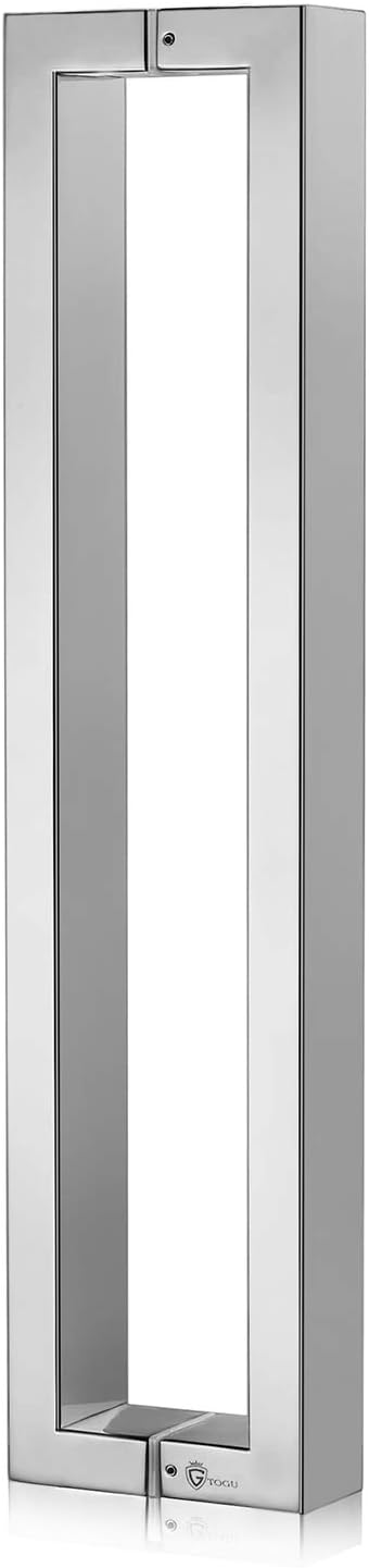 Manija puerta acero inox 304 cuadrada/rectangular cromado