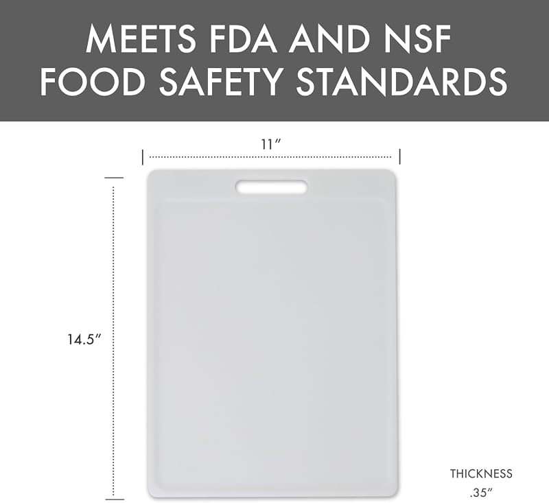 Tabla cortar Polysafe NSF 11x14.5pulg reversible blanco