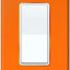 Placa interruptor luz decorativa naranja sólido