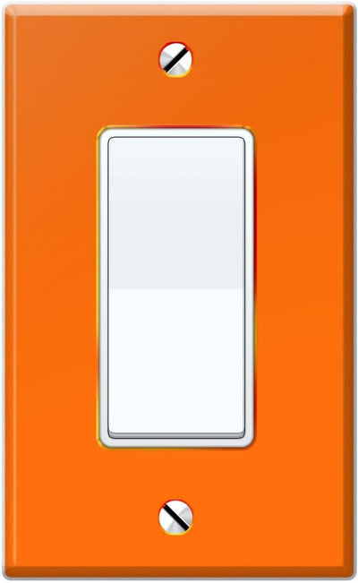 Placa interruptor luz decorativa naranja sólido