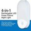 3 Luces Nocturnas 4en1 con Enchufe Sensor Movimiento Recargable