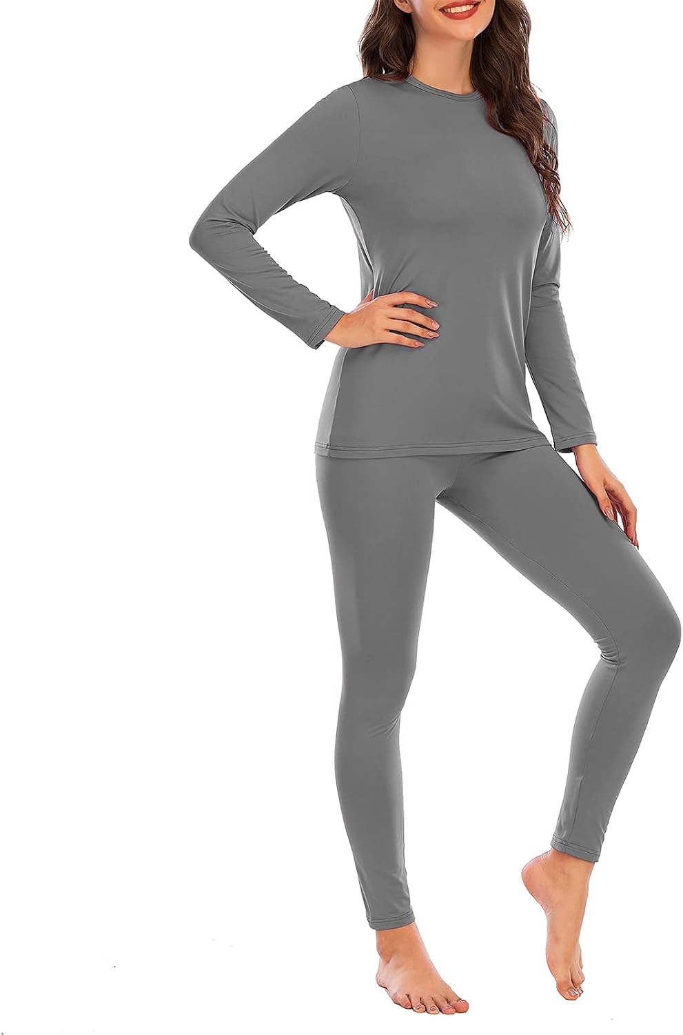 Ropa interior térmica mujer forro vellón invierno