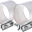 Abrazaderas escape 4" acero inox T304 2 Pzas