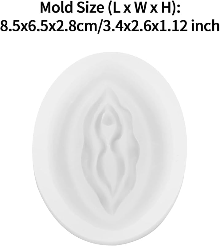 Molde silicona forma genital blanca para dulces y pasteles