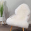 Alfombra piel oveja natural esponjosa para dormitorio niños