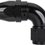 Acoplador manguera PTFE aluminio negro 90grados