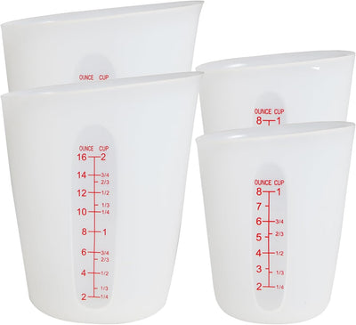 Tazas medidoras silicona 8oz 16oz flexibles para chocolate