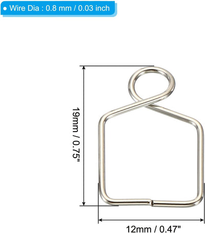 Clip conector araña 200pzas 0.748x0.472pulg hebilla cristal