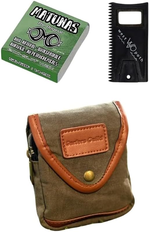Estuche cera surf con soporte algodón y raspador
