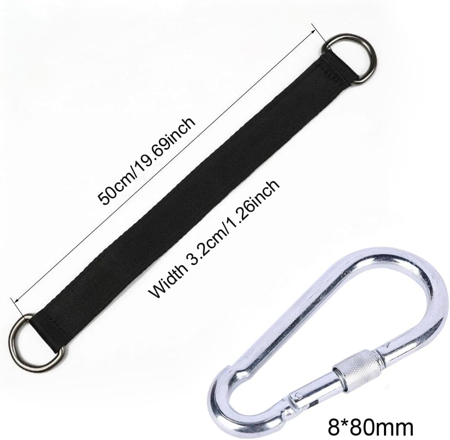 Kit 2 correas para columpio 50cm 400lb con gancho seguridad