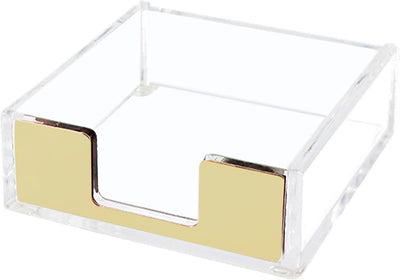Soporte notas adhesivas acrílico transparente amarillo
