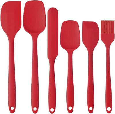 Set 6 Espátulas Silicón Alimenticio Antiadherente Multicolor